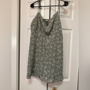 Abercrombie | Green Ditsy Floral Print Mini Dress